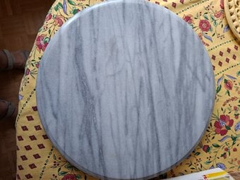 Marble Lazy Susan/ cheese board. 12 inch diameter