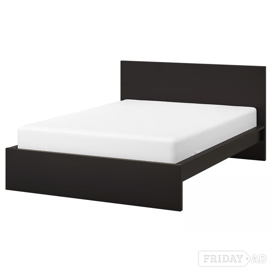 Bed double ikea malm black in Lancing