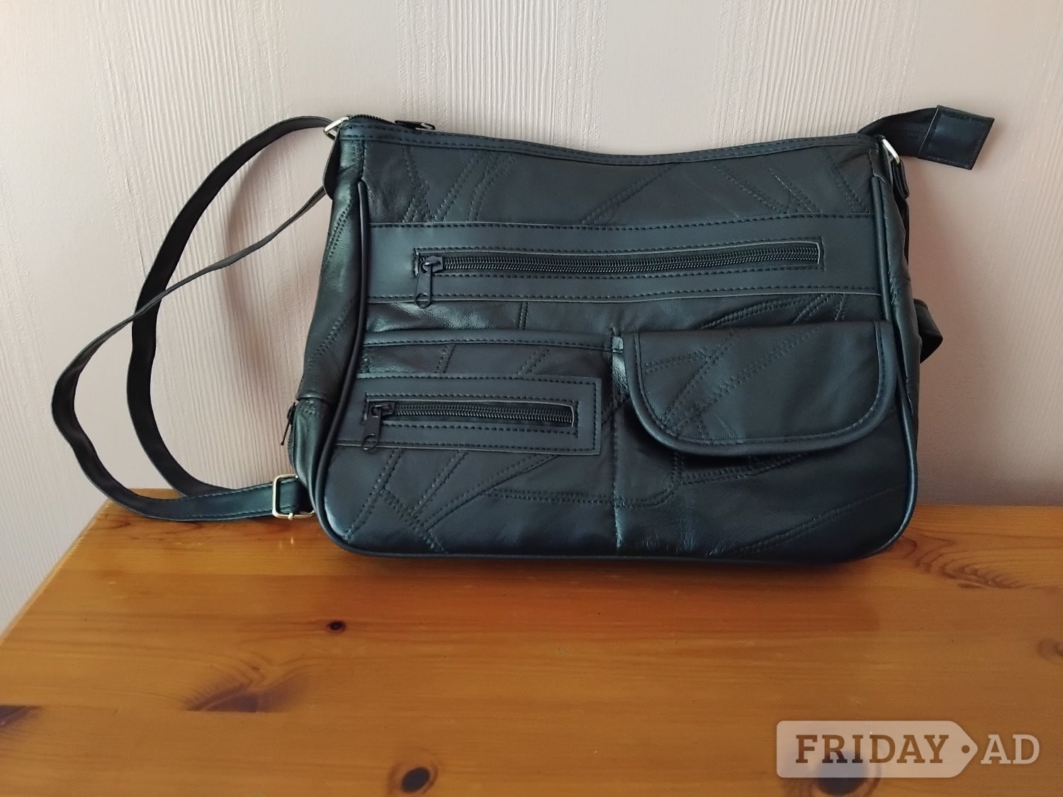 Brand new black leather handbag. in Horsham