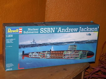 USS 'Andrew Jackson' Polaris submarine model.