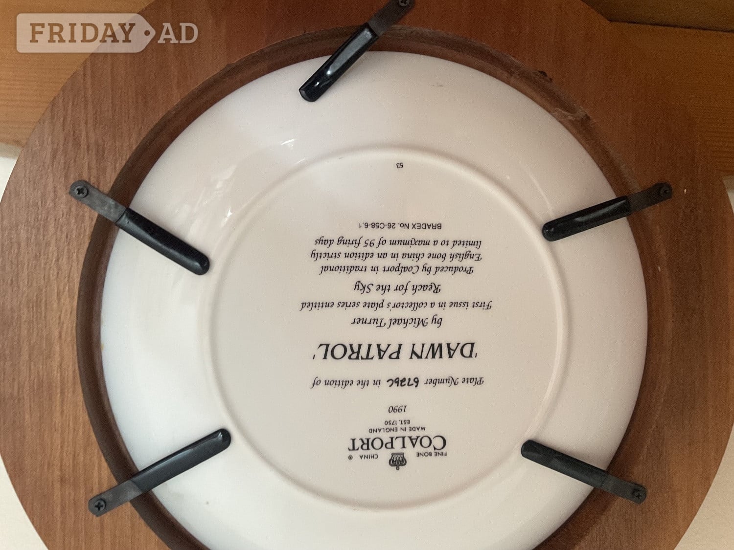 3Colport plates in frames of 2 World war planes in Hastings
