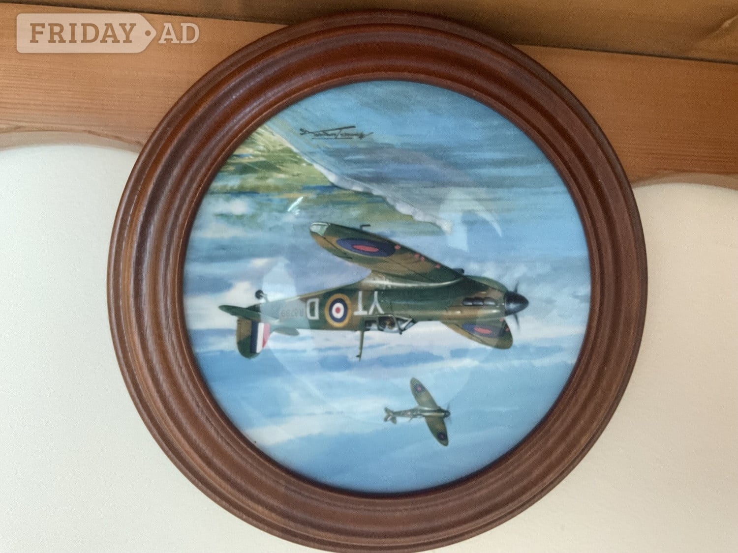3Colport plates in frames of 2 World war planes