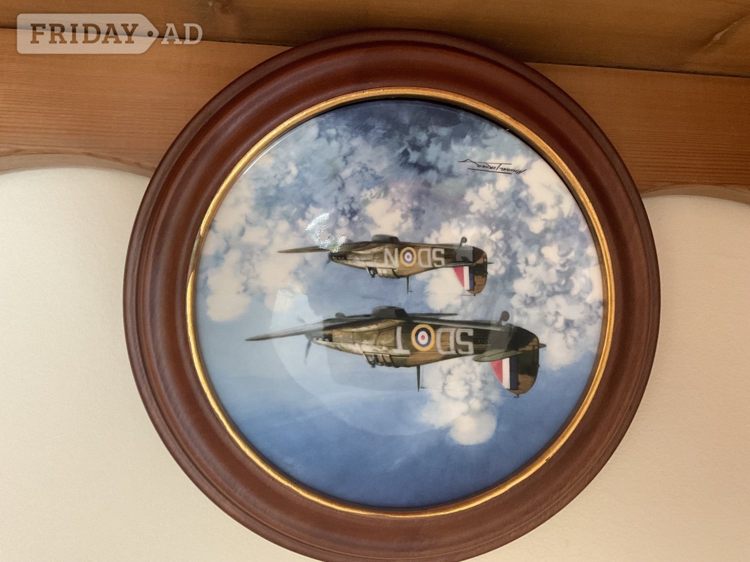 3Colport plates in frames of 2 World war planes - Antiques & Collectables in Hastings
