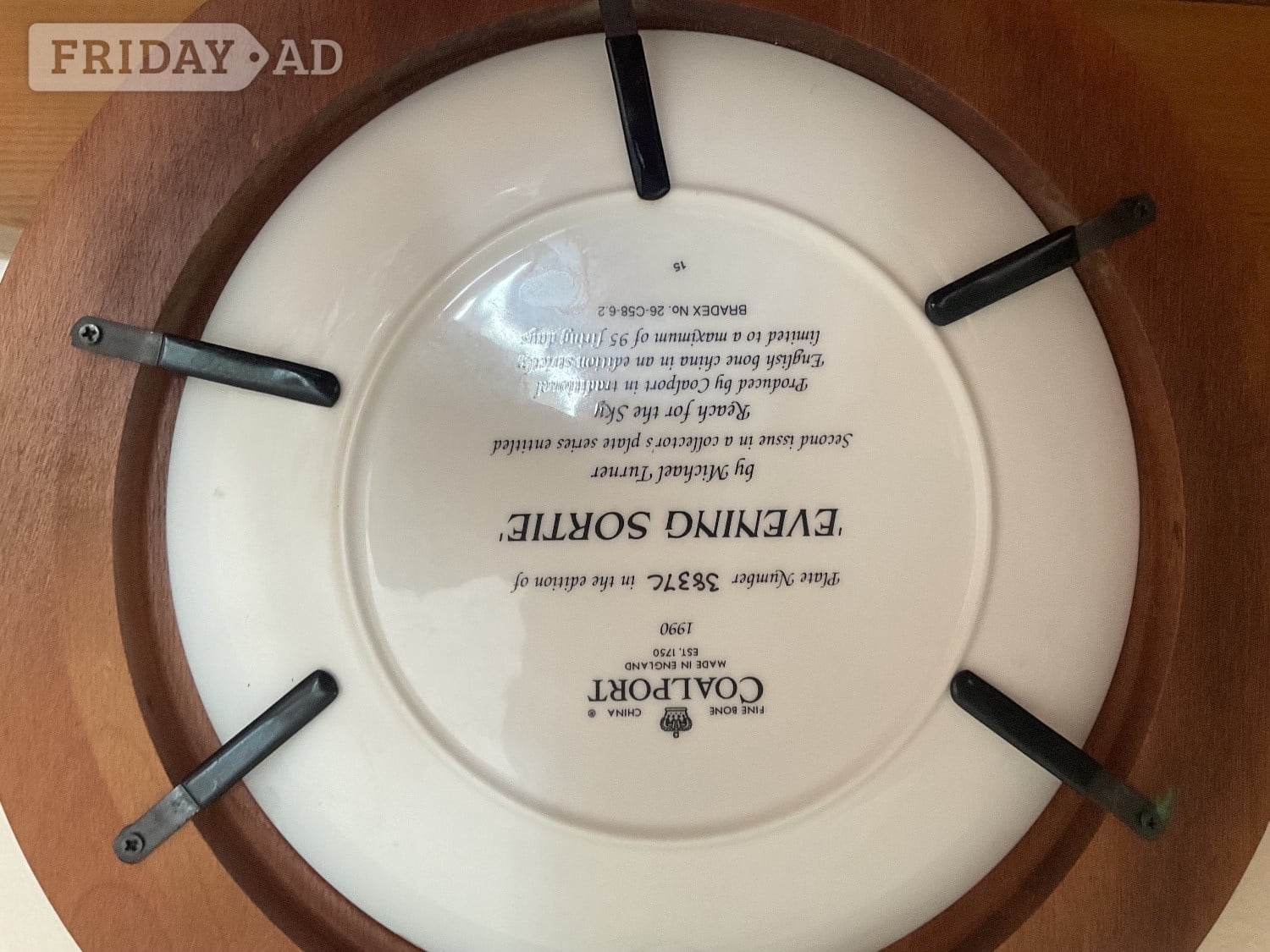 3Colport plates in frames of 2 World war planes - Antiques & Collectables