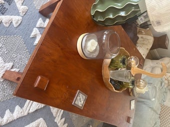 Large solid wood coffee table with drawers