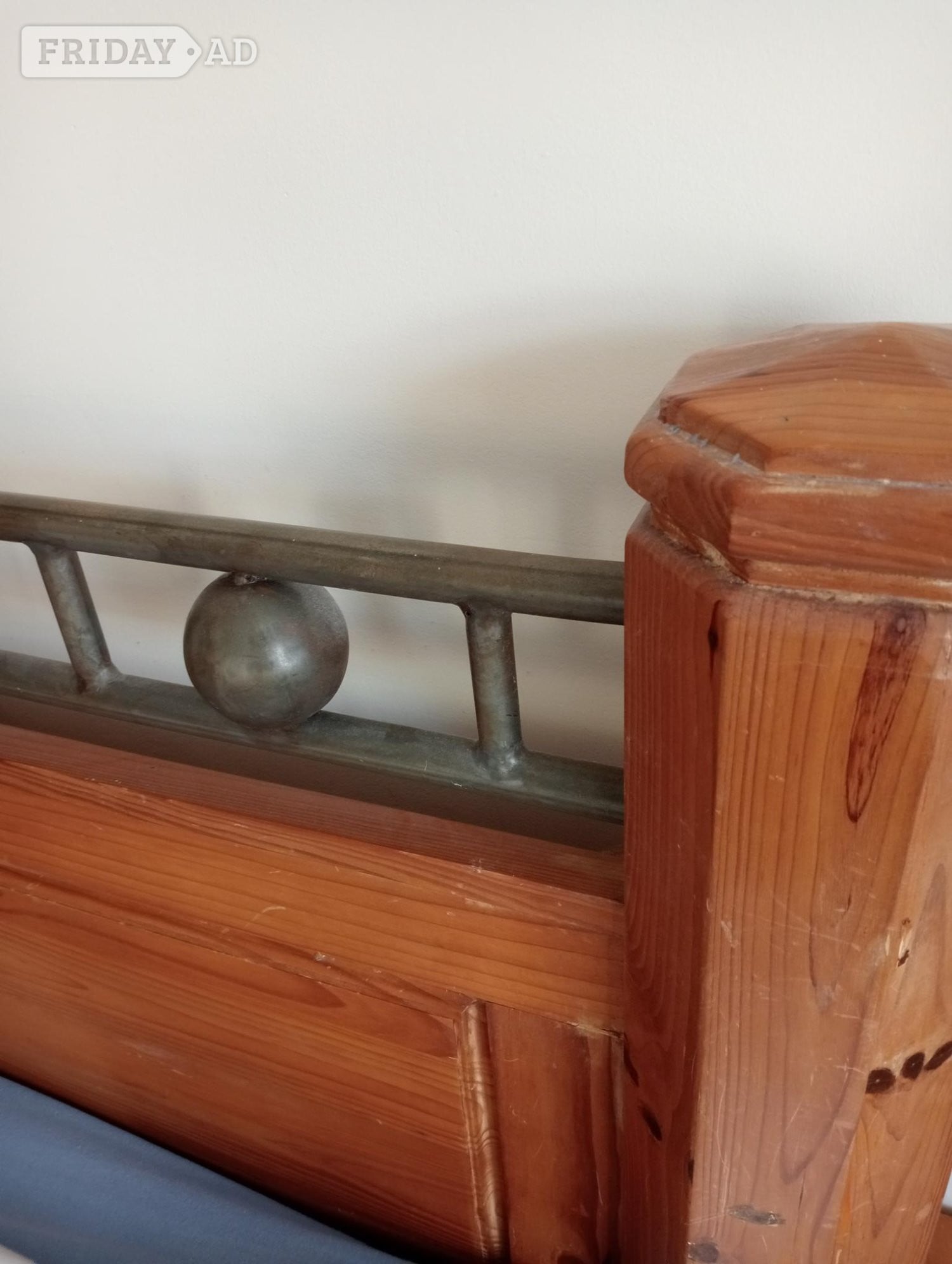 King size wood/ironwork bed - No mattress - Character furniture - Furniture in Bognor Regis