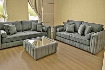 Grey Lilly 3+2 Sofa Set | Dudley | Same Day Delivery