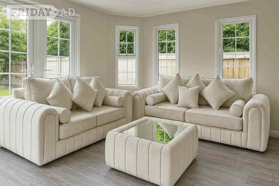Grey Lilly 3+2 Sofa Set | Dudley | Same Day Delivery - Furniture