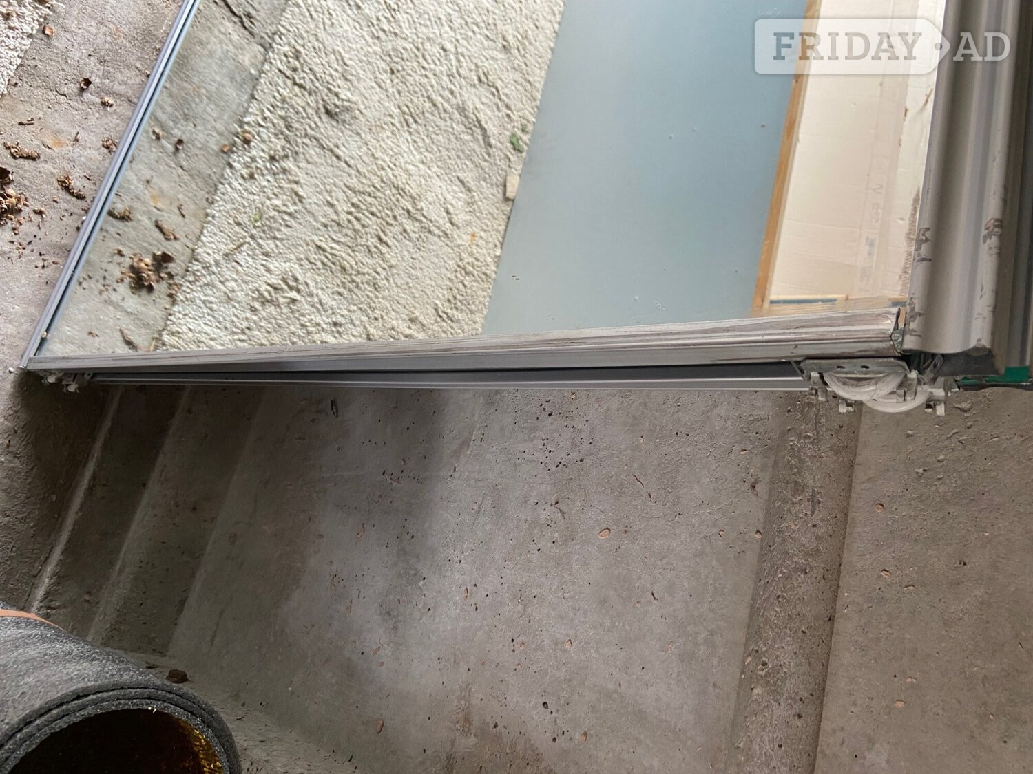 Glass mirror long length 2 sliding doors wardrobe 243cms x 107cms - Furniture in Harrow