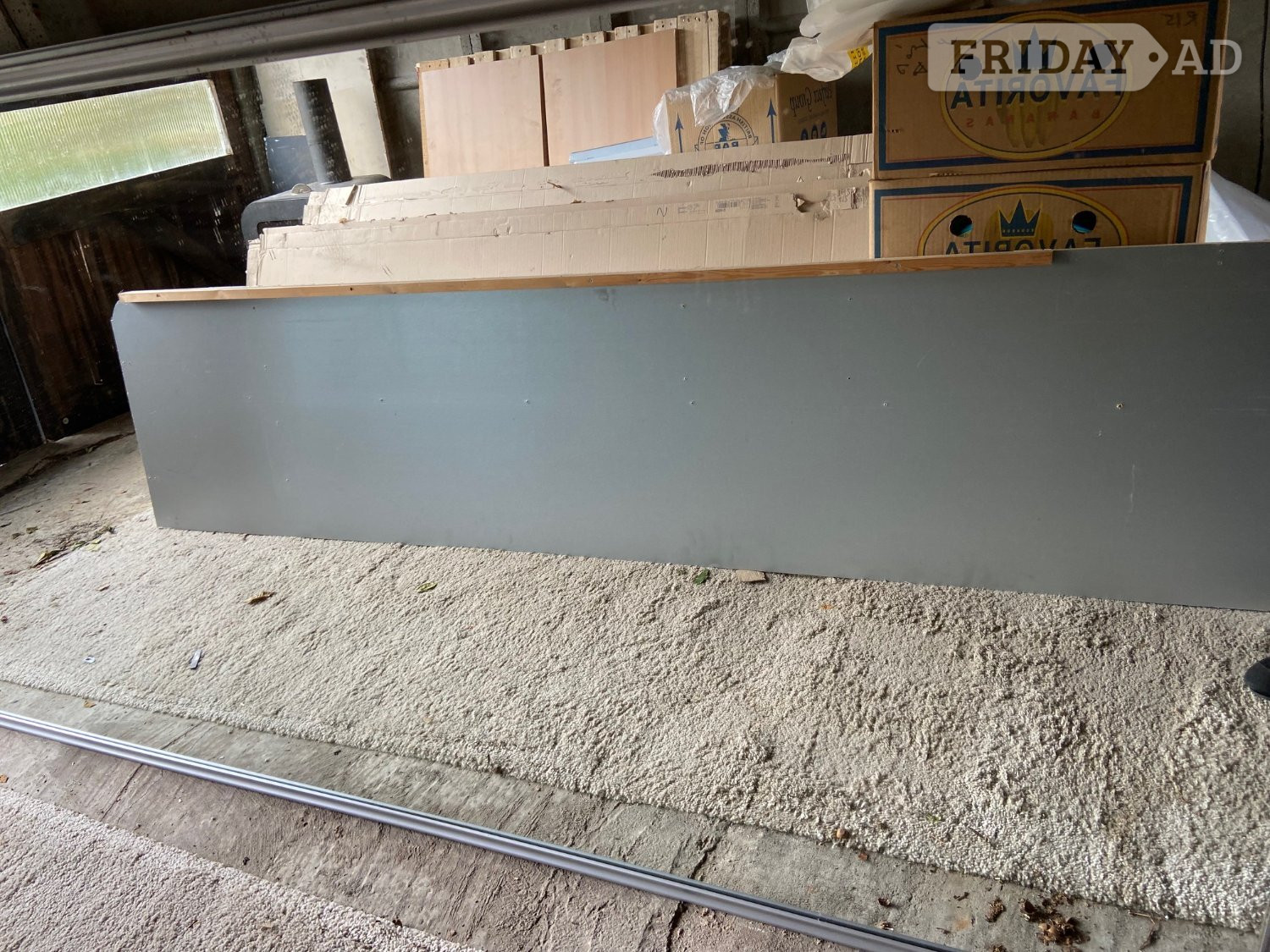 Glass mirror long length 2 sliding doors wardrobe 243cms x 107cms - Furniture