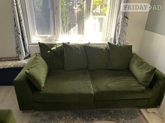Olive/Forest Green 3 Seater Sofa