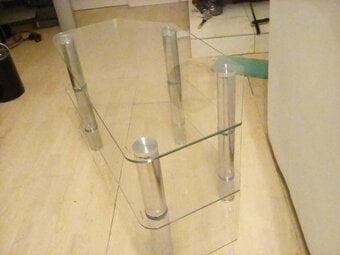 Glass corner tablek