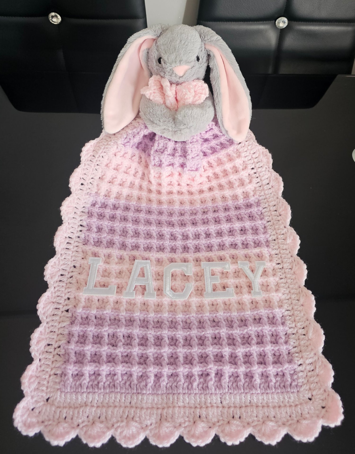 Crochet Baby Comfort Blankets, Personalised, Various colours - Baby & Kids