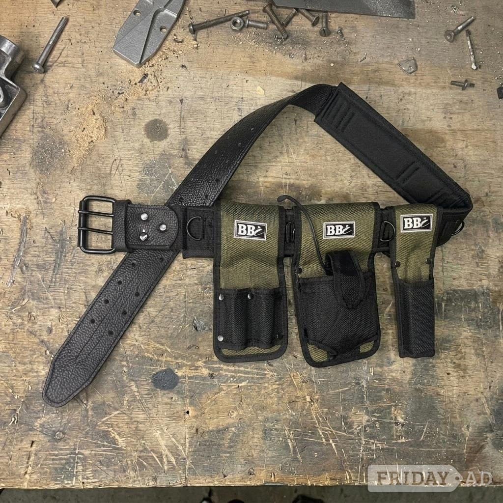 Birmingham BBI Heavy Duty Olive Green Heavy Duty Nylon Tool Belt Full Set