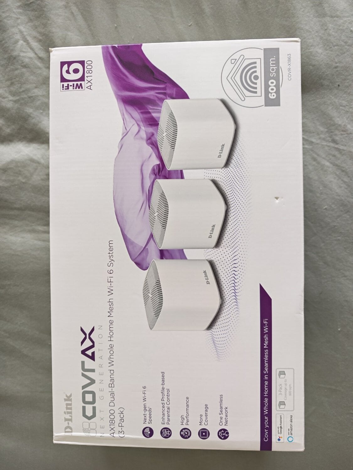 D-Link COVR AX1800 Whole Home Mesh Wi-Fi 6 System 3-Pack 
