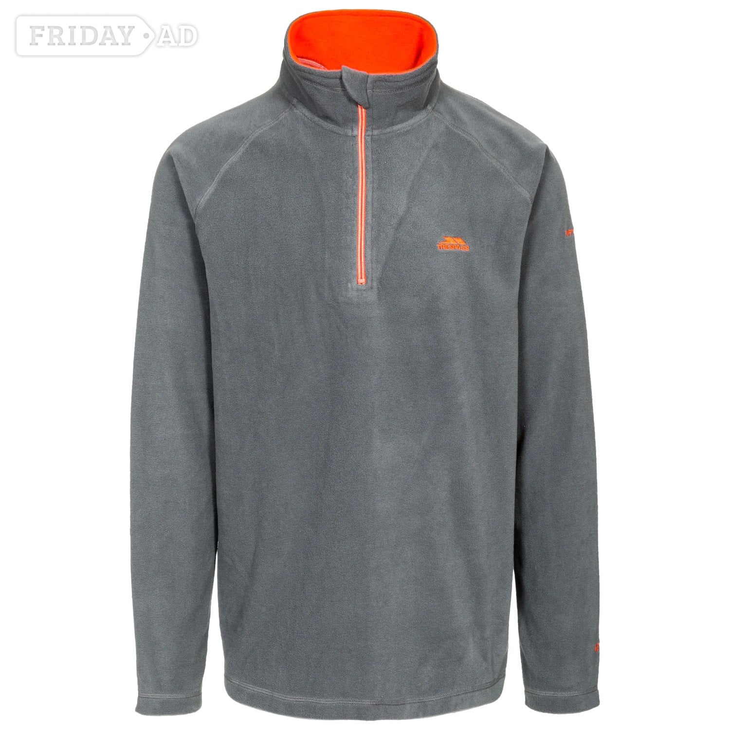 Trespass Mens 1/2 Zip Microfleece Blackford in Horley