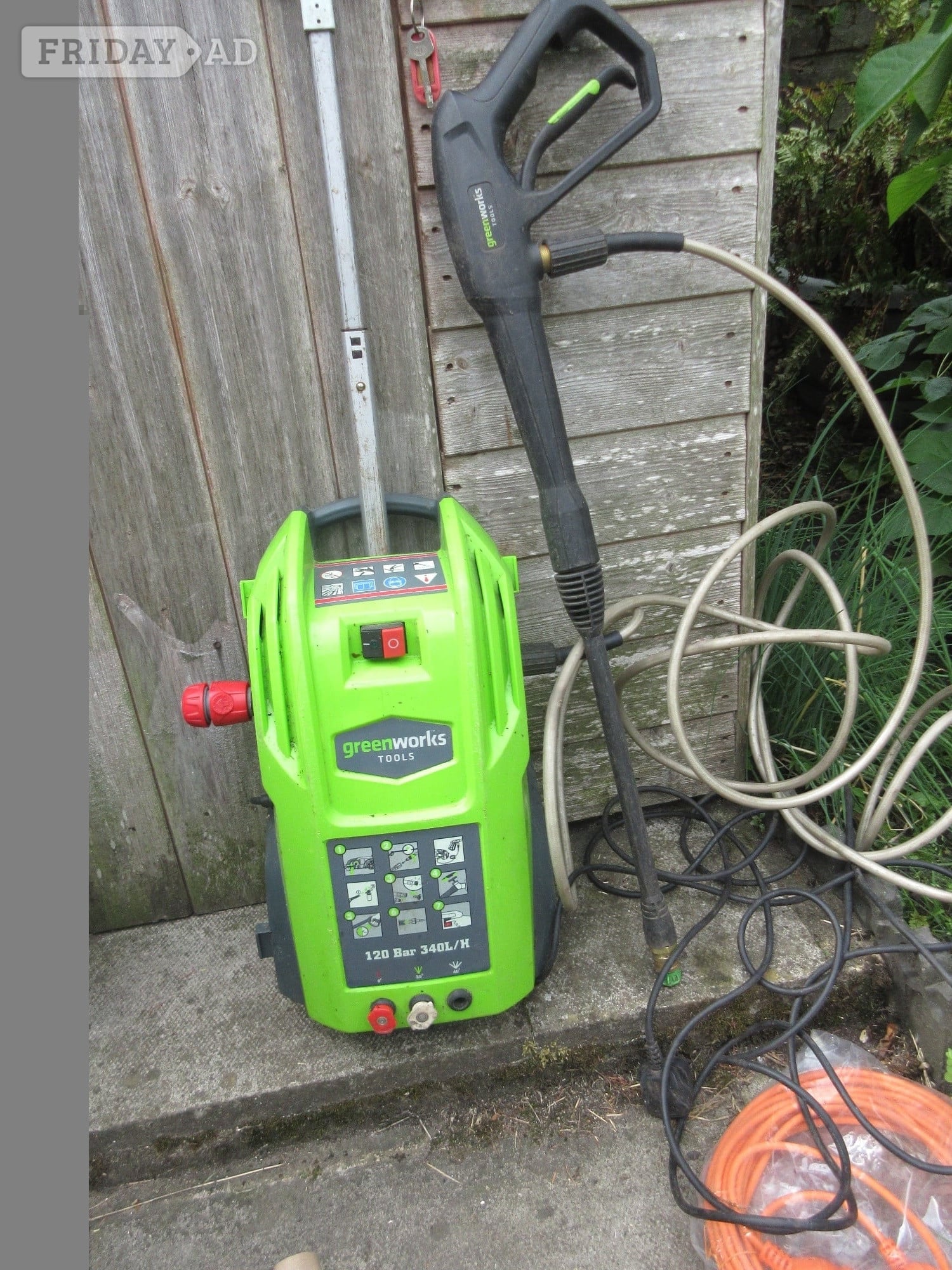 Greenworks pressure washer 1290 bar 34OL/4  corded in Peterborough