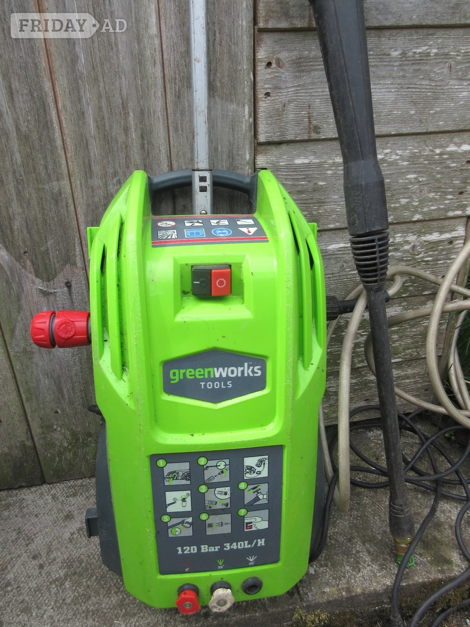 Greenworks pressure washer 1290 bar 34OL/4  corded