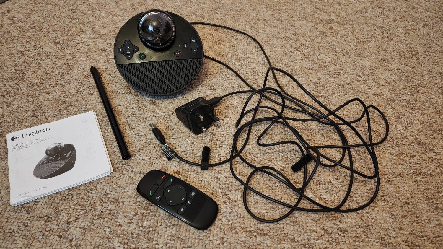 logitech BBC950 webcam with remote control and free postage in St. Neots