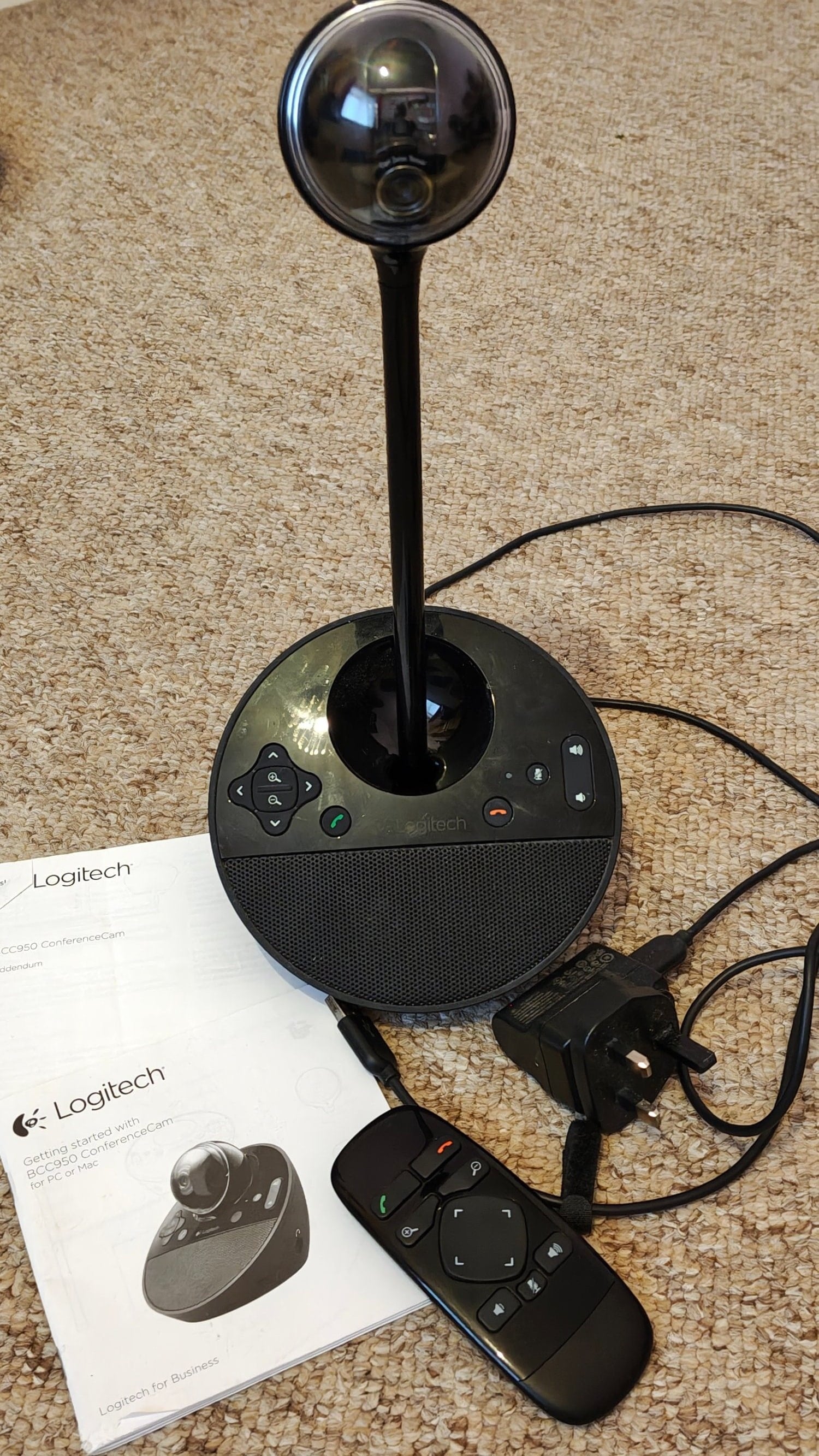 logitech BBC950 webcam with remote control and free postage