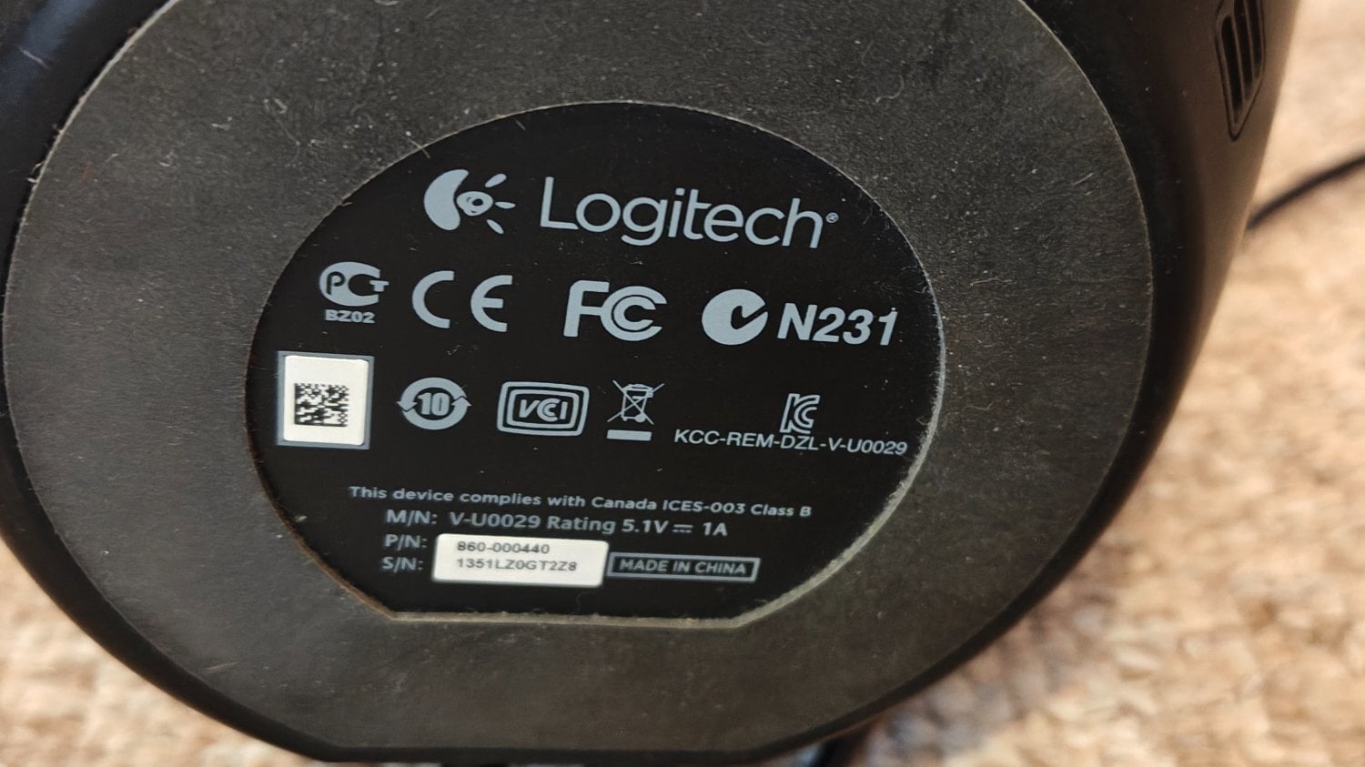 logitech BBC950 webcam with remote control and free postage - Computers & Electronics in St. Neots