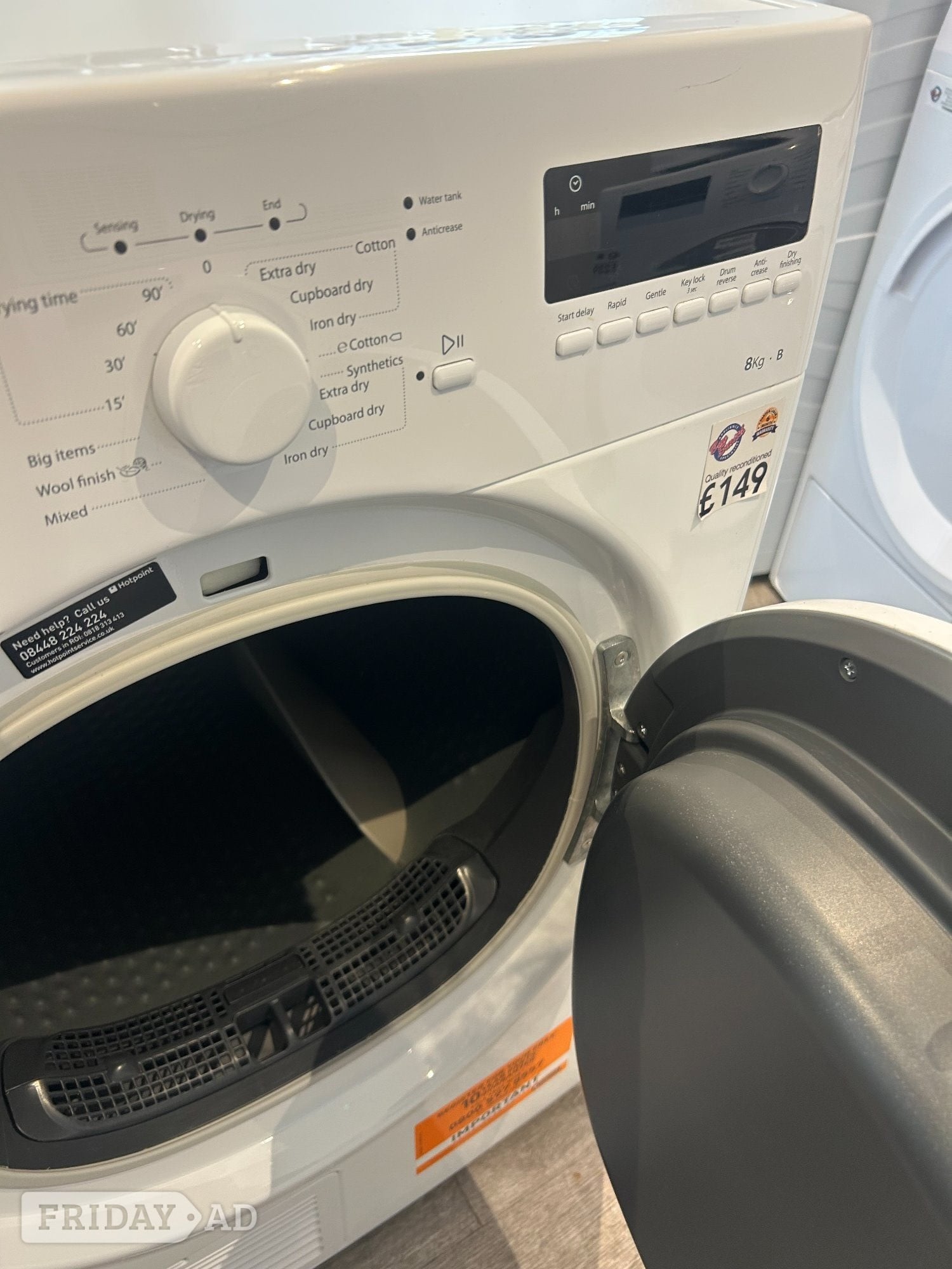 HOTPOINT 8KG DRYER - Home Appliances in St. Leonards-On-Sea