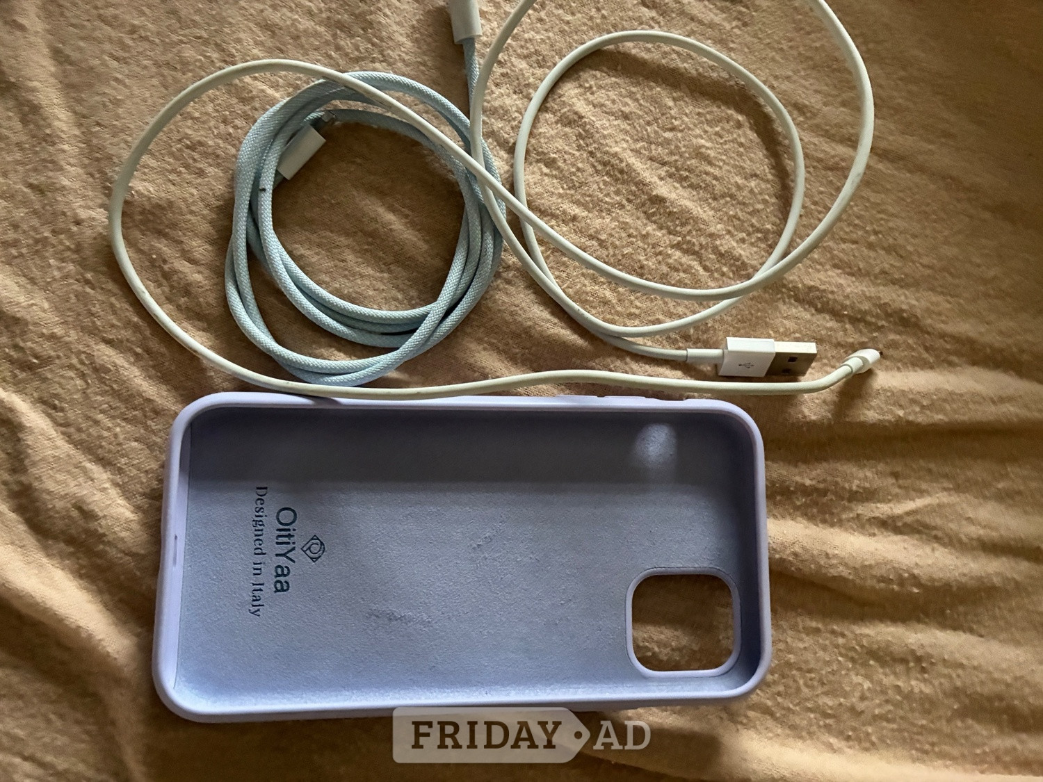 Silicone case and 2 charging cables for iPhone 11