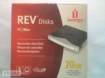 5 x IOMEGA REV 70Gb DISK PC / MAC Formatted (NOS & Sealed)