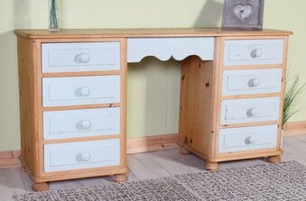 Delivery Options - Shabby Chic Pine Dressing Table Painted Green