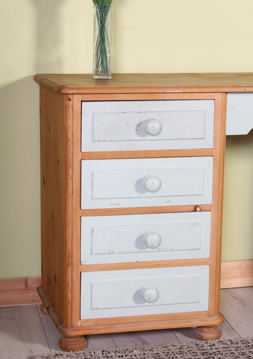 Hailsham Delivery Options - Shabby Chic Pine Dressing Table Painted Green