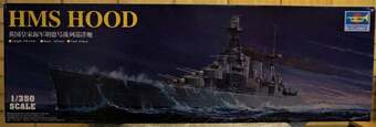 'HMS Hood' 1:350 scale plastic model kit, by Trumpeter.