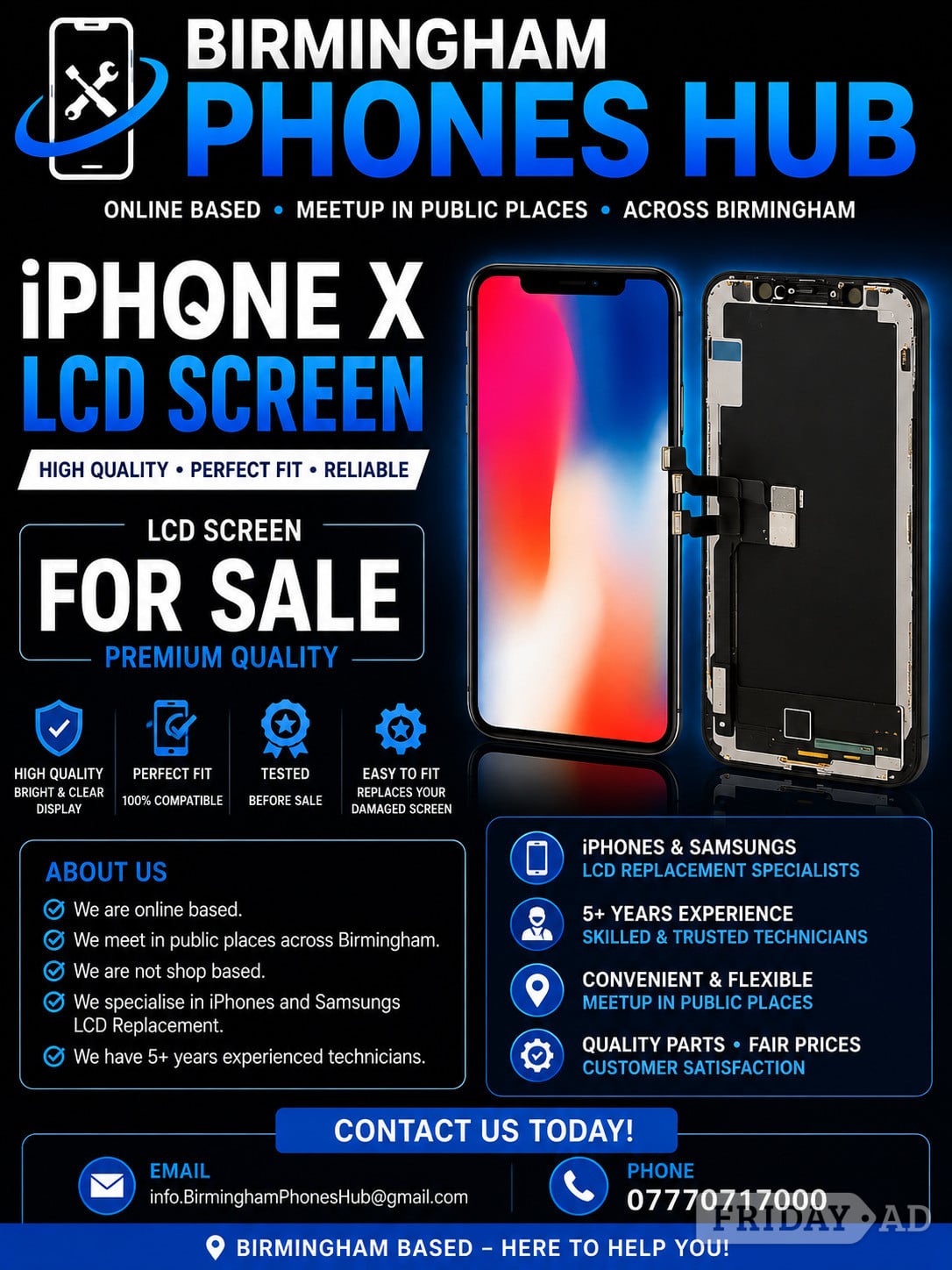 For Apple iPhone x OEM Lcd Good Quality  in Birmingham