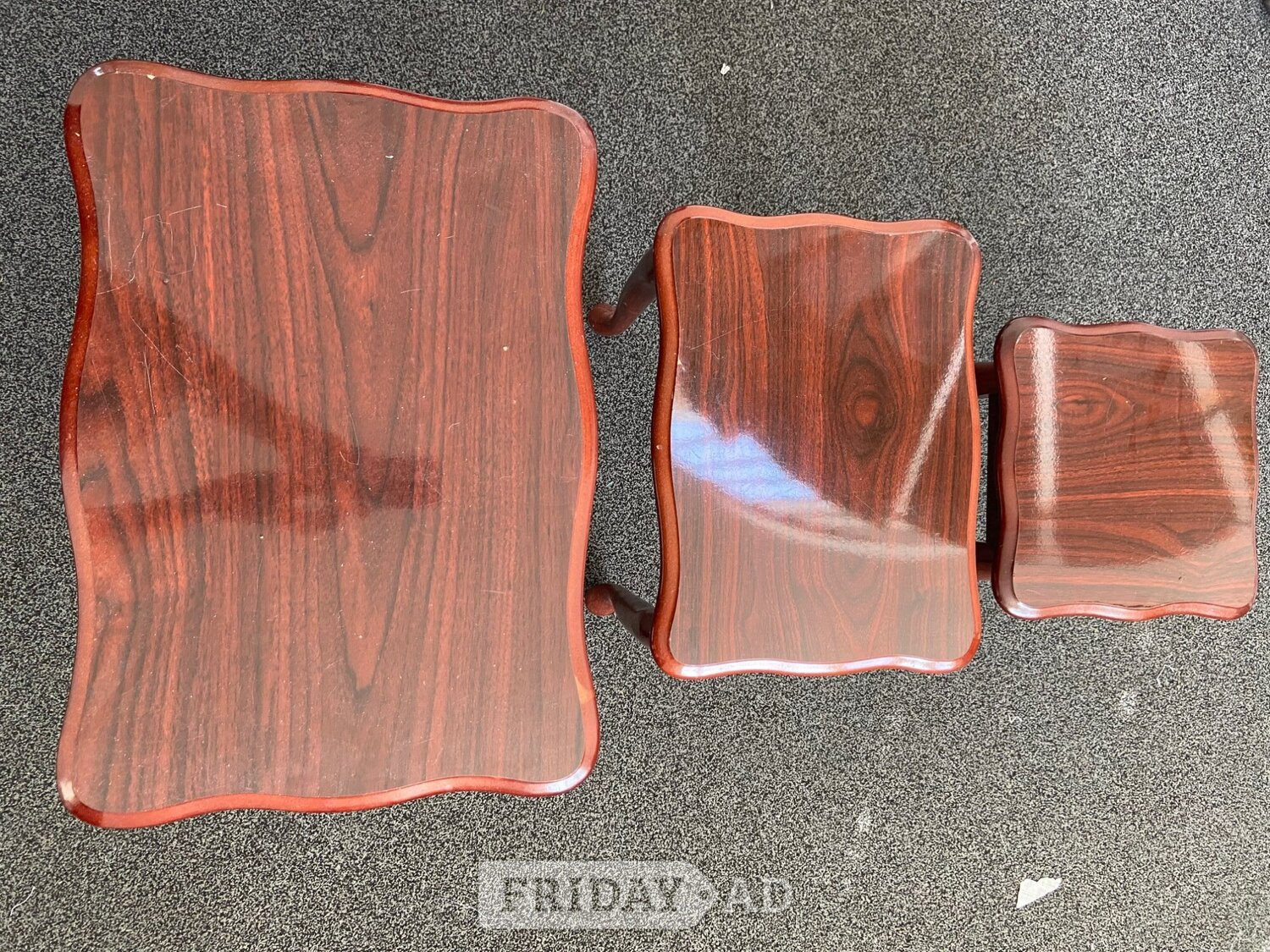 Nest of small 3 wooden tables in Harrow