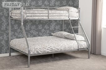 TANDI METAL TRIPLE SLEEPER WITH BUDGET MATTRESSES