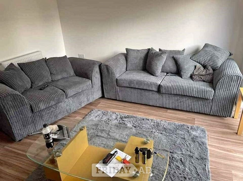 Wednesbury 🛋️ Grey Corded 3+2 Sofa Set | Brand New | Fast Delivery 🚚