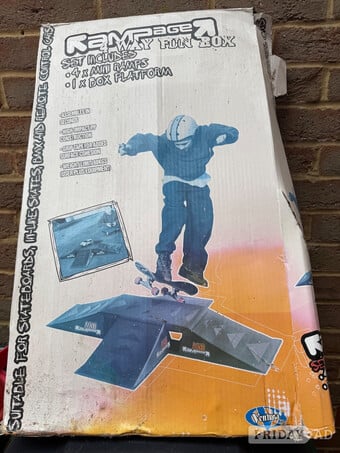 Skateboarding rampage ramp