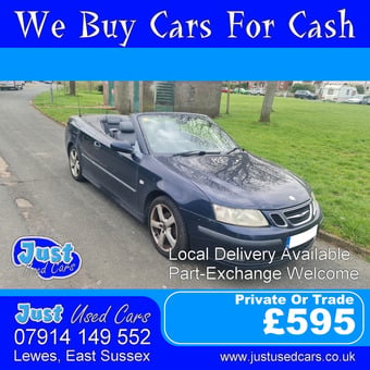 Saab 9-3 2.0 Vector 150BHP (Manual Petrol) 54 Reg 2004 82,701