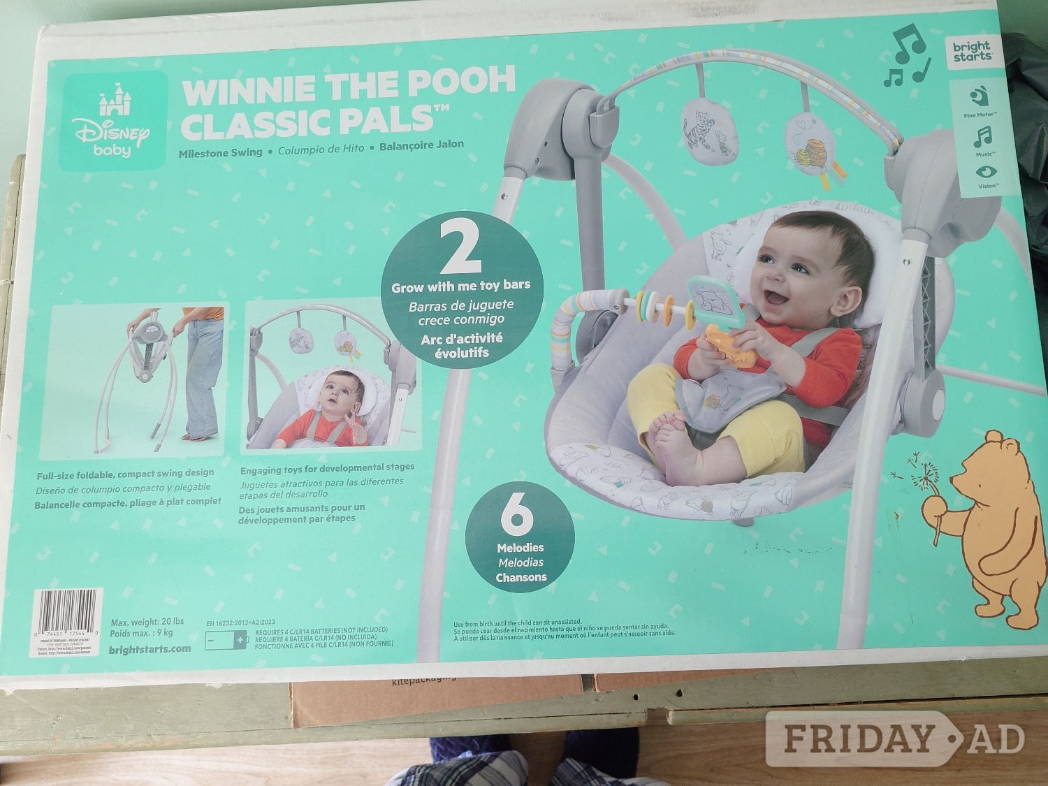 Brighton Bright Starts Winnie the Pooh Swing Chair