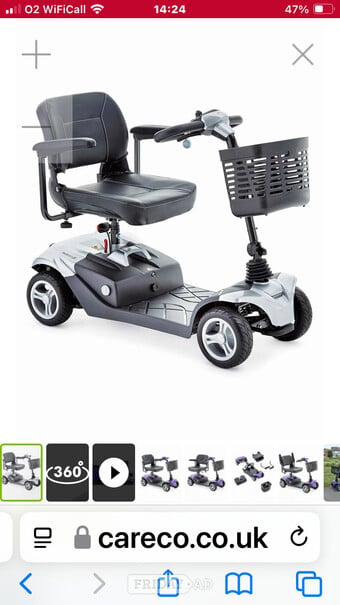 Silver Abulize Aeron Li mobility scooter
