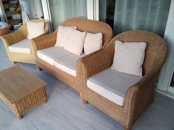 Conservatory cane furniture