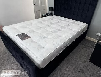 CUBE Deluxe Divan Ottoman with standing Hb and footboard - King