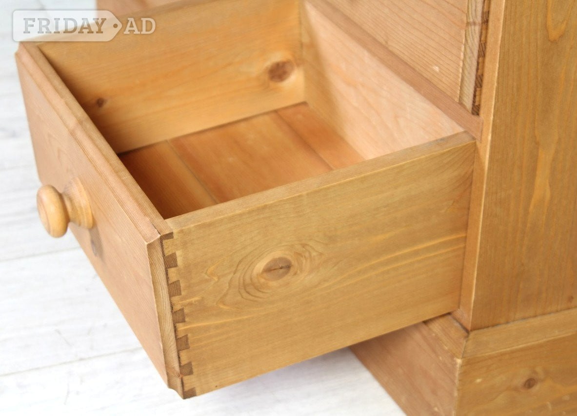 UK Delivery - 2 Pine Bedside Tables Rustic Farmhouse Character