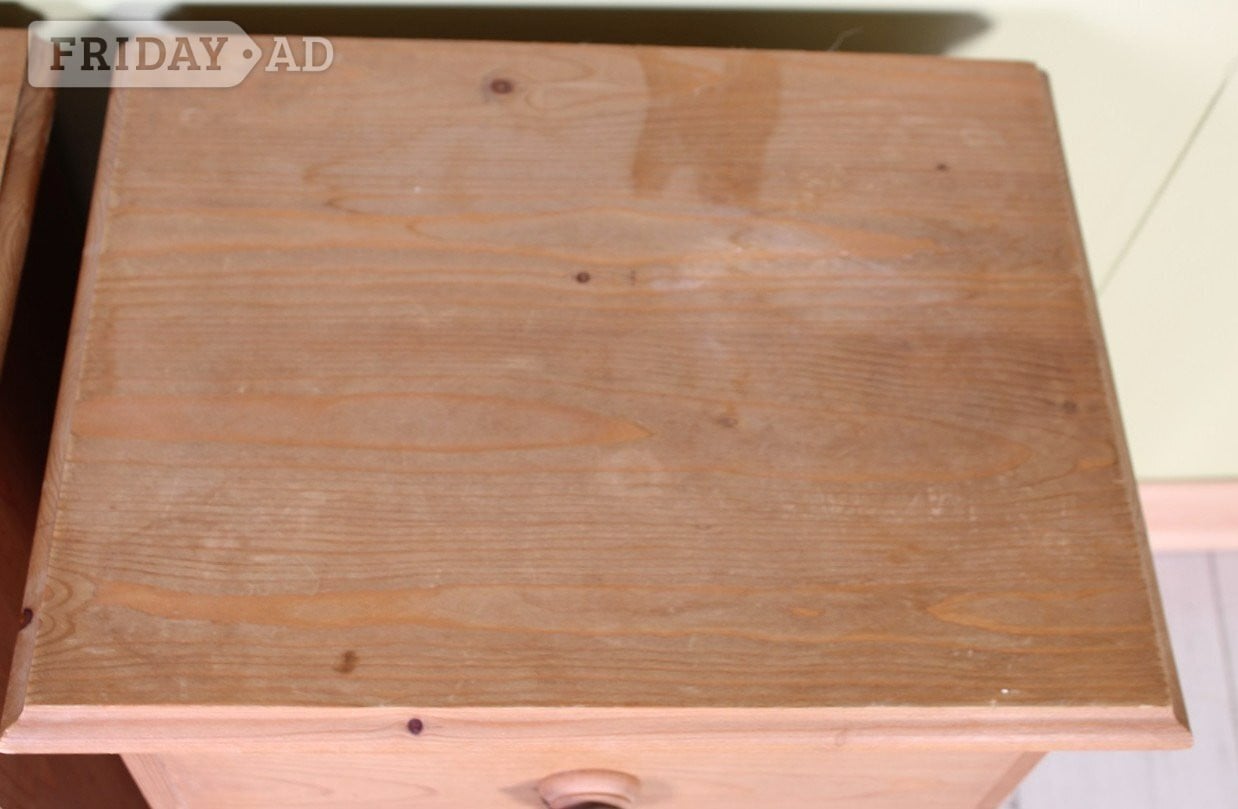 UK Delivery - 2 Pine Bedside Tables Rustic Farmhouse Character - Furniture in Hailsham