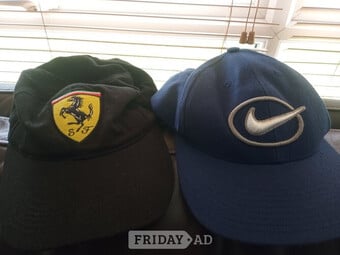 Ferrari  cap and Nike cap
