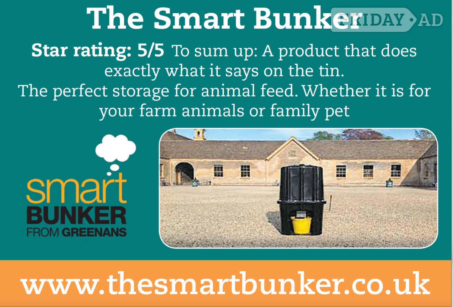 The Smart Bunker Animal Feed Storage 