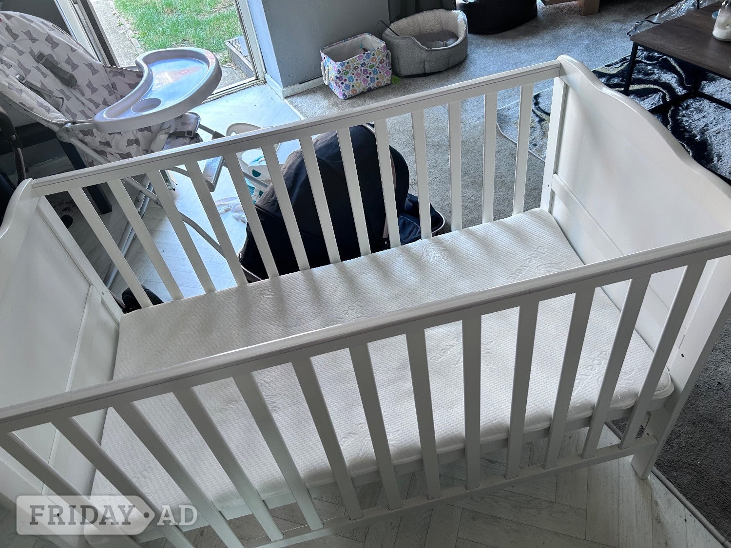 Travel system with high chair star gate and cot and mattress  - Baby & Kids