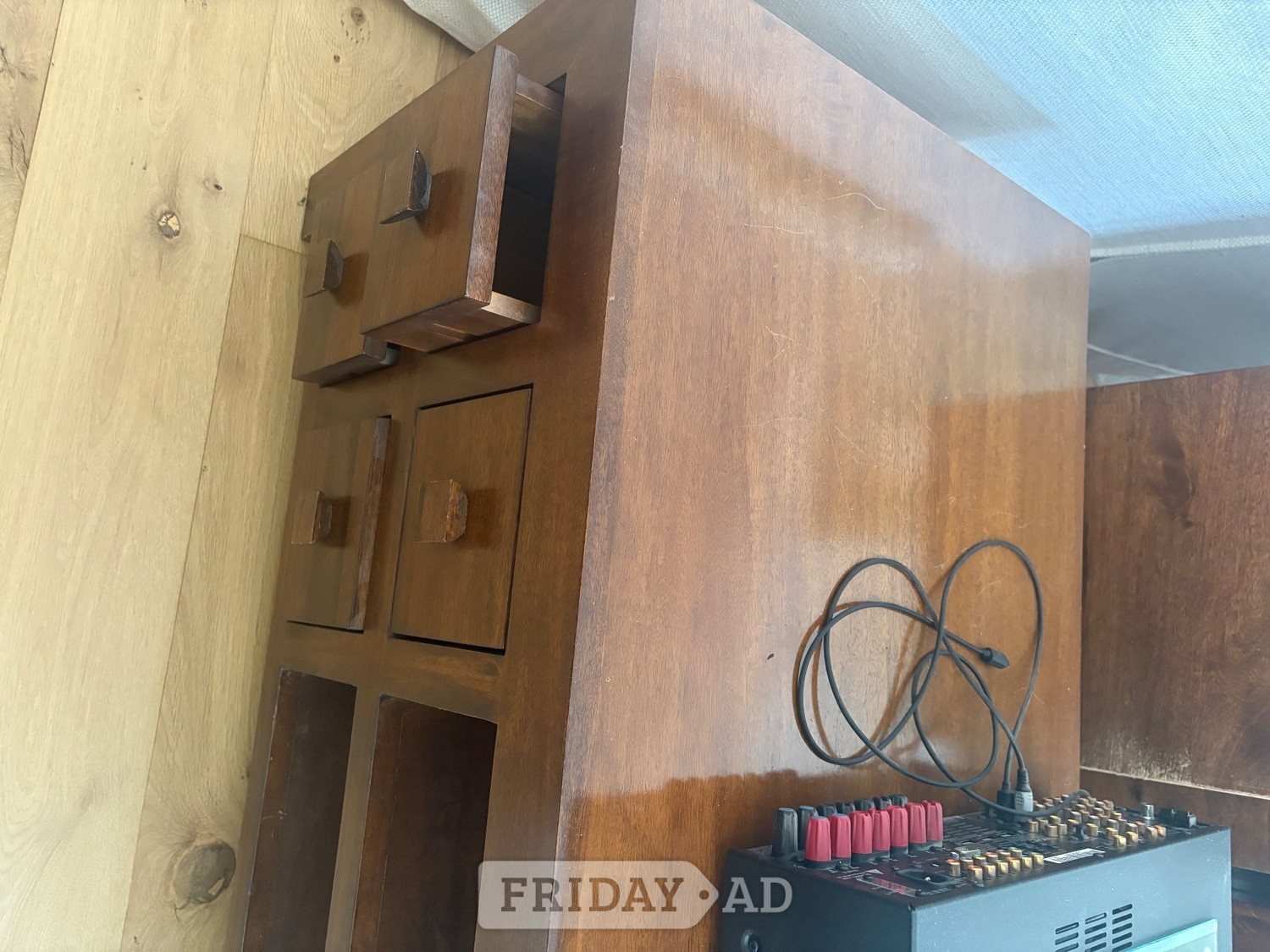 Worthing Large solid wood tv unit.   With drawers. Mango wood style
