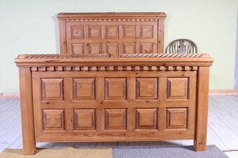 Delivery Options - Lovely Heavy Thick Pine Double Bed Sturdy
