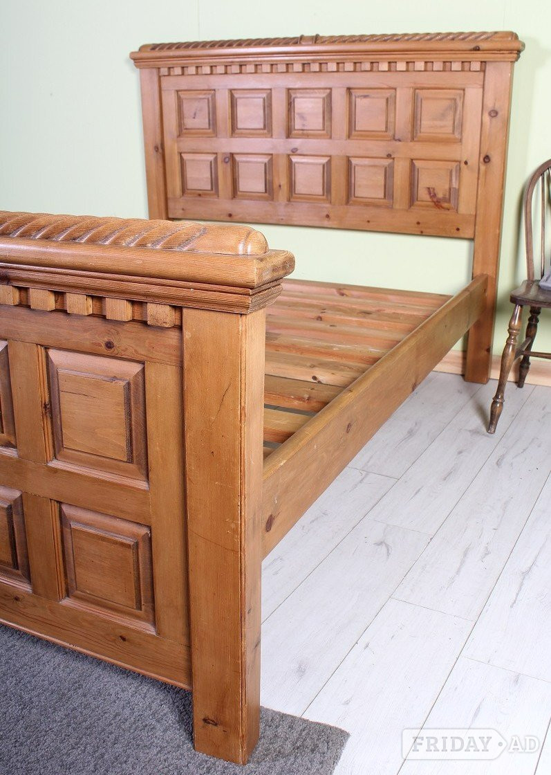 Delivery Options - Lovely Heavy Thick Pine Double Bed Sturdy