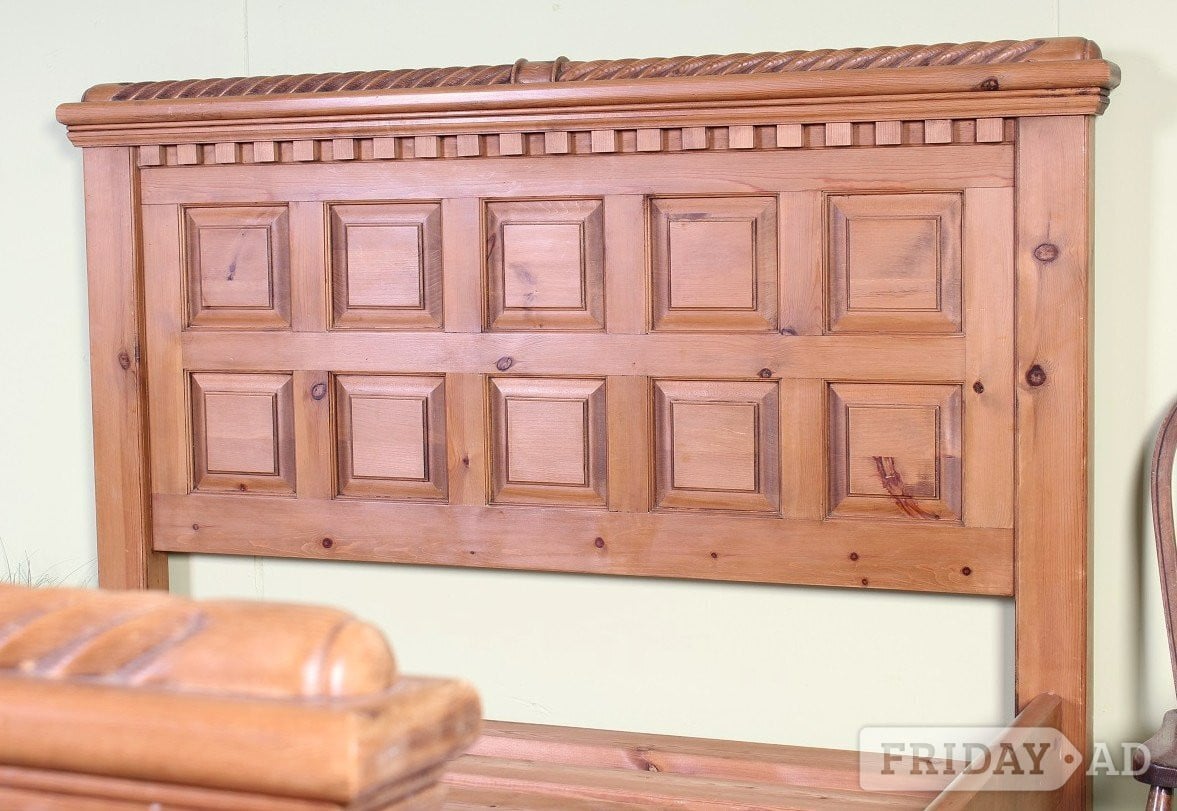 Delivery Options - Lovely Heavy Thick Pine Double Bed Sturdy - Furniture in Hailsham